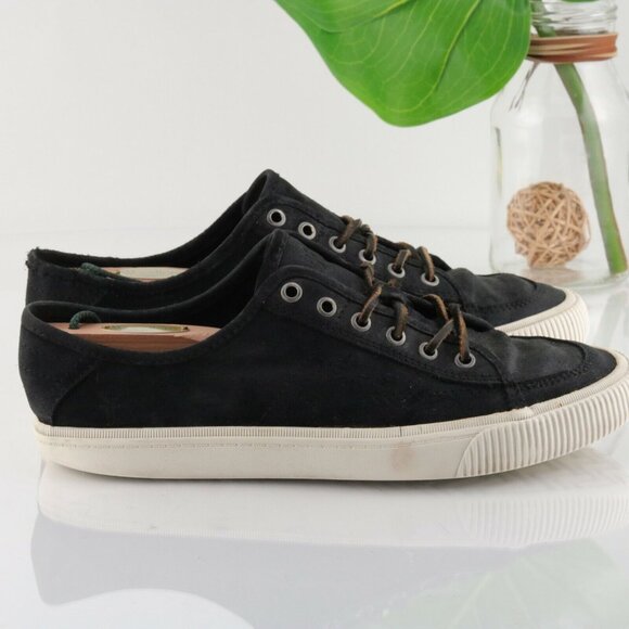 Frye Mens Miller Sneaker Size 9.5 Black Nubuck Casual Lace Up Shoe Low Top - Picture 4 of 12